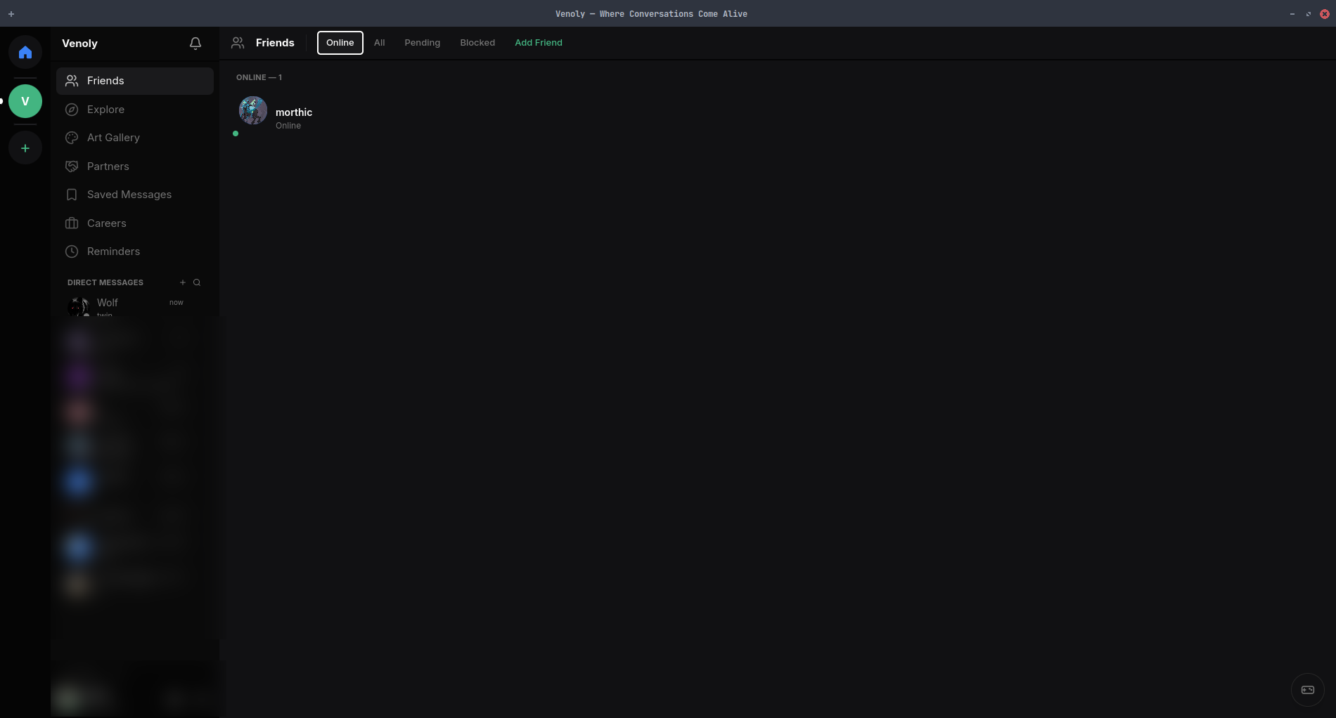 App — friends list